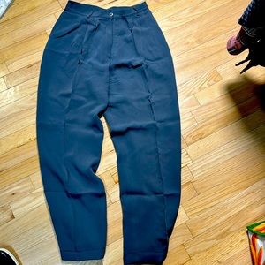 vintage 90s %100 silk wide leg high waisted mom power pants from Jones N.Y.